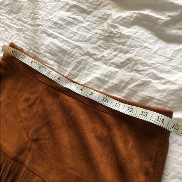 Anthropologie RAGA Asymmetrical Fringe Skirt in Brown and Black - Picture 2 of 10